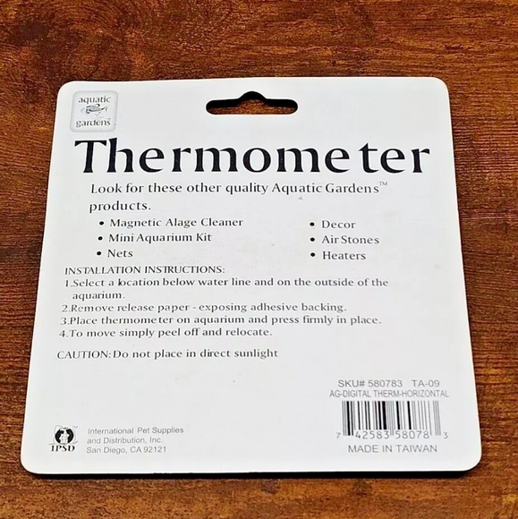 Aquatic Gardens AQUARIUM THERMOMETER, Accurate & Movable - Picture 2 of 2